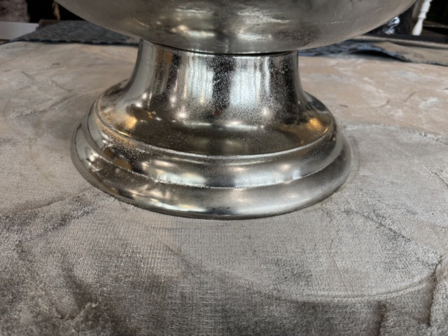 Weinkühler Hirschkopf Silber, Sektkühler Hirschkopf XXL, Champagnerkühler Silber Hirschkopf, Breite 107 cm