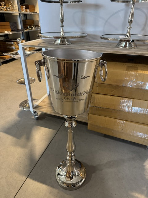 Weinkühler Silber, Sektkühler Silber, Champagnerkühler Silber, Durchmesser 30 cm