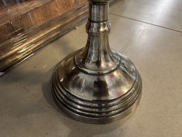 Champagnerkühler rustikal-Aluminium, Weinkühler Silber, Sektkühler Silber, Durchmesser 32 cm