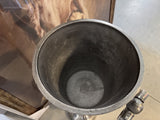 Champagnerkühler rustikal-Aluminium, Weinkühler Silber, Sektkühler Silber, Durchmesser 32 cm