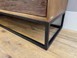 Sideboard Altholz schwarz-braun, Fernseheschrank Altholz, Breite 160 cm