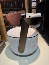 Sessel creme-braun, drehbarer Sessel Metall-Gestell