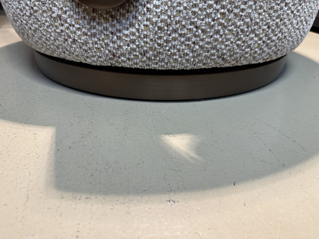 Sessel creme-braun, drehbarer Sessel Metall-Gestell