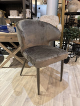 Stuhl taupe, Stuhl mit Armlehne Farbe taupe-braun
