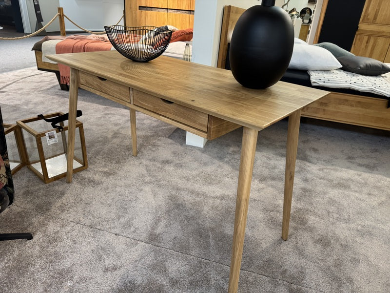 Schreibtisch Eiche massiv, Tisch Holz Eiche, Länge 120 cm