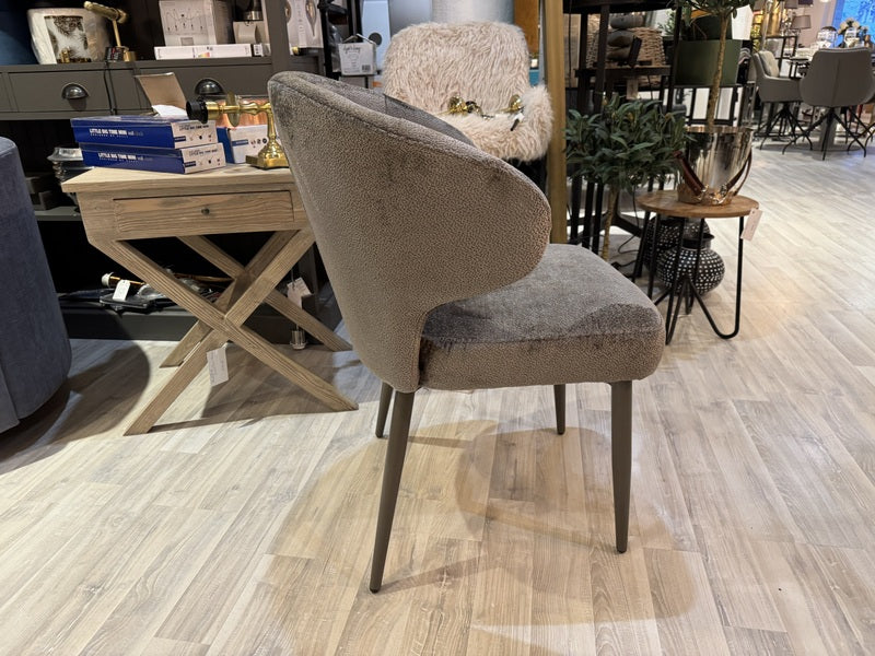 Stuhl taupe, Stuhl mit Armlehne Farbe taupe-braun