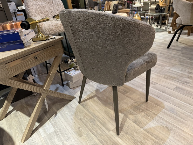 Stuhl taupe, Stuhl mit Armlehne Farbe taupe-braun