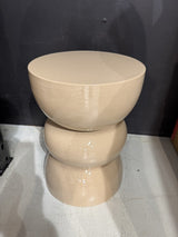 Metall-Hocker taupe, Hocker beige Metall