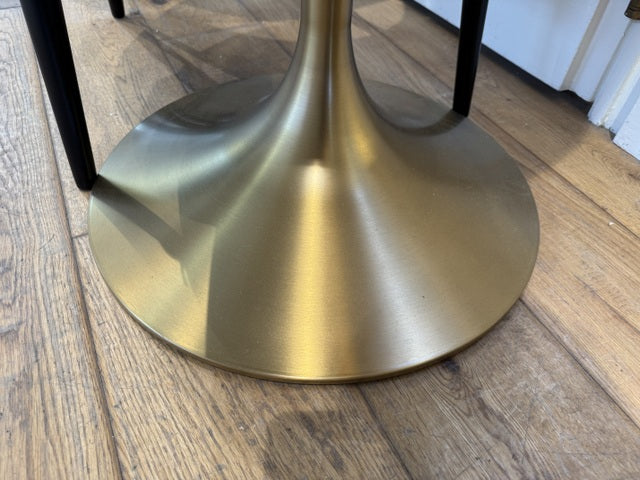 Bistrotisch Gold matt, Bistrotisch Keramik Tischplatte, Durchmesser 80 cm