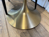 Bistrotisch Gold matt, Bistrotisch Keramik Tischplatte, Durchmesser 80 cm