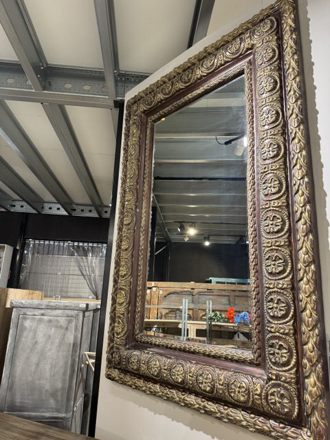 Wandspiegel braun-beige, Wandspiegel XL, Maße 241x160 cm