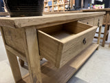 Altholz Konsole Naturholz, Konsole mit Schubladen Altholz, Breite 180 cm