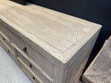 Altholz Sideboard Natur-grau, Anrichte mit Schubladen Altholz, Kommode Altholz, Breite 180 cm