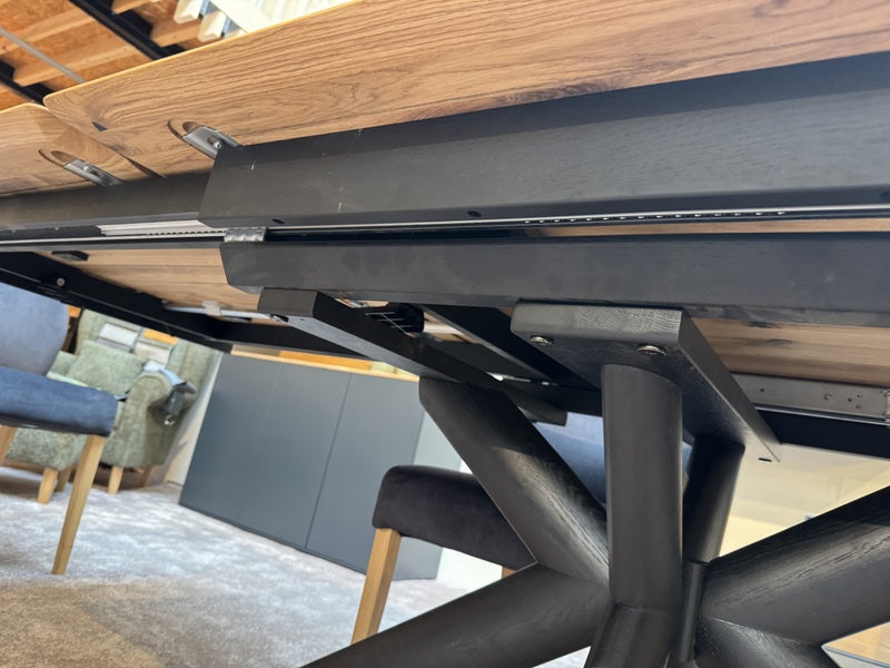 Esstisch ausziehbar Eiche massiv, Tisch ausziehbar Eiche,, ausziehbarer Tisch Eiche, Länge 180-265 cm