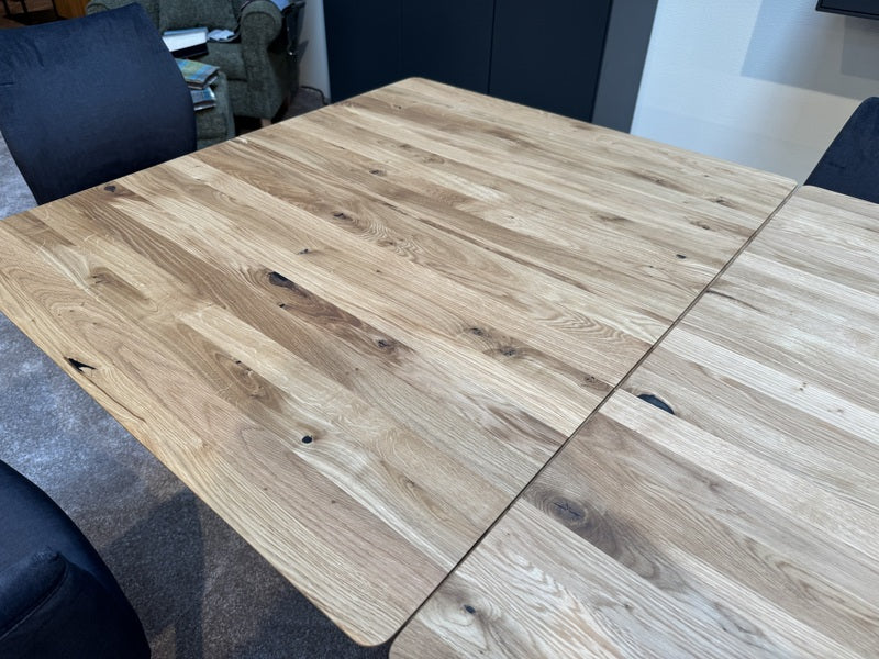 Esstisch ausziehbar Eiche massiv, Tisch ausziehbar Eiche,, ausziehbarer Tisch Eiche, Länge 180-265 cm