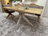 Esstisch ausziehbar Eiche massiv, Tisch ausziehbar Eiche,, ausziehbarer Tisch Eiche, Länge 200-285 cm