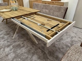 Esstisch ausziehbar Eiche massiv, Tisch ausziehbar Eiche,, ausziehbarer Tisch Eiche, Länge 160-245 cm