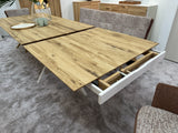Esstisch ausziehbar Eiche massiv, Tisch ausziehbar Eiche,, ausziehbarer Tisch Eiche, Länge 160-245 cm