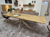 Esstisch ausziehbar Eiche massiv, Tisch ausziehbar Eiche,, ausziehbarer Tisch Eiche, Länge 160-245 cm