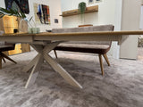 Esstisch ausziehbar Eiche massiv, Tisch ausziehbar Eiche,, ausziehbarer Tisch Eiche, Länge 160-245 cm