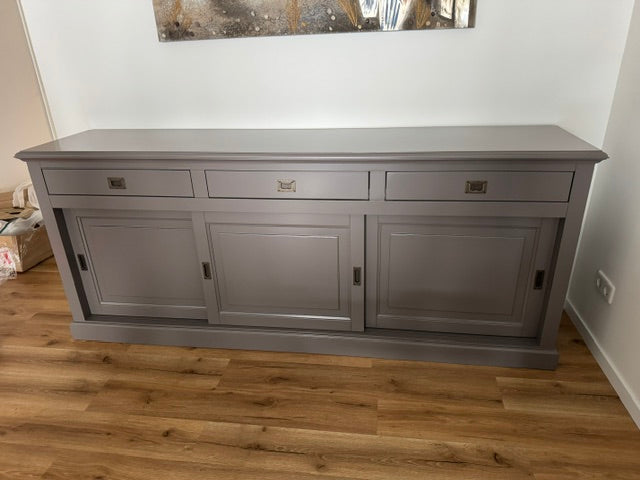 Sideboard grau Landhausstil, Anrichte grau Landhaus, Breite 230 cm