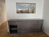 Sideboard grau Landhausstil, Anrichte grau Landhaus, Breite 230 cm