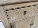 Sideboard Altholz Natur-grau, Anrichte mit Schubladen Altholz, Konsole Altholz, Breite 100 cm