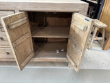 Sideboard Altholz Natur-grau, Anrichte mit Schubladen Altholz, Kommode Altholz, Breite 180 cm