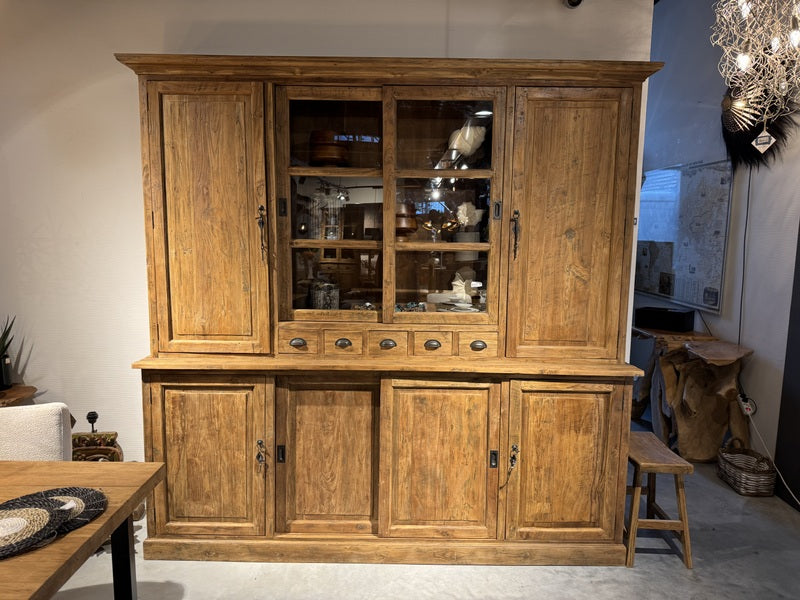Buffetschrank Teakholz, Geschirrschrank Teak, Schrank Massivholz Teak, Breite 200 cm