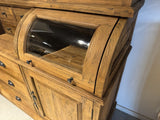 Vitrine Holz Teak, Geschirrschrank Teak, Breite 150 cm