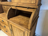 Vitrine Holz Teak, Geschirrschrank Teak, Breite 150 cm