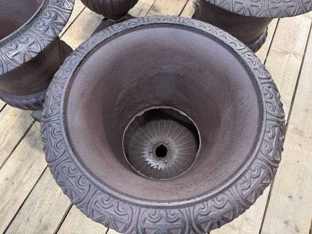 Pflanztopf Klassik XL, Pflanztopf braun Metall, Blumentopf Metall, Durchmesser 50 cm
