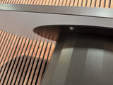 Konsole oval grau-braun Keramik-Metall, ovaler Wandtisch Keramik braun-grau, Länge 140 cm