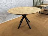 Esstisch rund ausziehbar Eiche, Tisch ausziehbarer rund, Tisch rund Eiche, Länge 120-170 cm