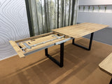 Esstisch ausziehbar Eiche massiv, Tisch ausziehbar Eiche,, ausziehbarer Tisch Eiche, Länge 140-190 cm