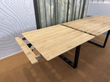Esstisch ausziehbar Eiche massiv, Tisch ausziehbar Eiche,, ausziehbarer Tisch Eiche, Länge 140-190 cm