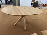 Esstisch rund ausziehbar Eiche, Tisch ausziehbarer rund,  Tisch rund Eiche, Länge 120-170 cm