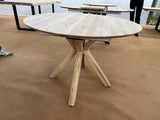 Esstisch rund ausziehbar Eiche, Tisch ausziehbarer rund,  Tisch rund Eiche, Länge 120-170 cm