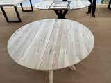 Esstisch rund ausziehbar Eiche, Tisch ausziehbarer rund,  Tisch rund Eiche, Länge 120-170 cm