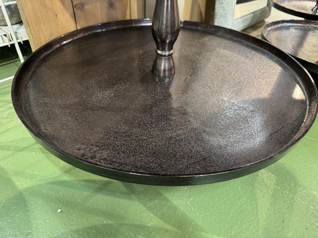 Etagere schwarz Metall, Etagere 4-Etage, Höhe 130 cm
