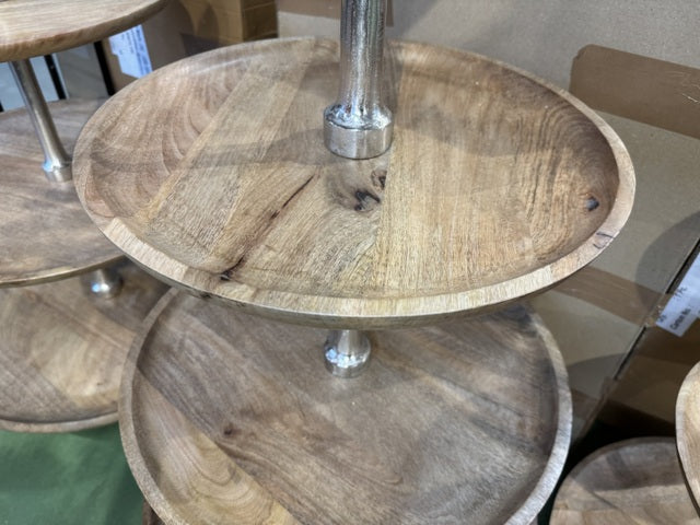 Etagere Holz 6 Etage, Etagere Metall-Holz, Höhe 190 cm