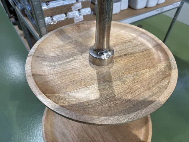 Etagere Holz 6 Etage, Etagere Metall-Holz, Höhe 190 cm