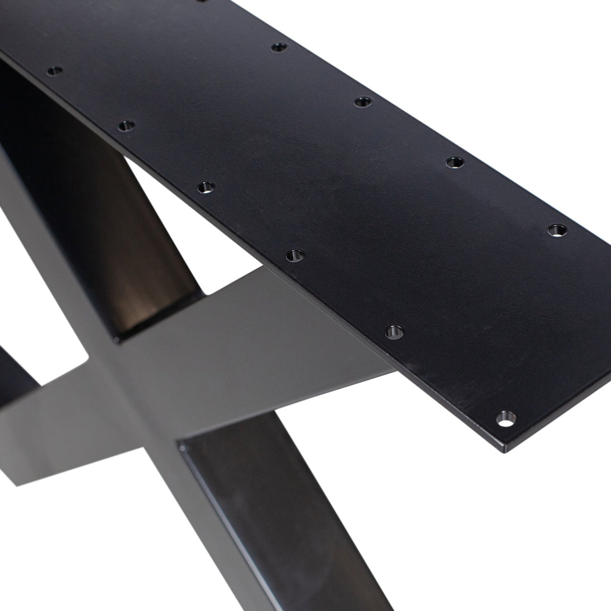 2er Set Tischgestell schwarz für eine Picknick-Sitzgruppe, Tisch-Bank Gestell schwarz, Tischfuß Metallgestell schwarz