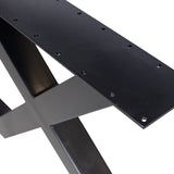 2er Set Tischgestell schwarz für eine Picknick-Sitzgruppe, Tisch-Bank Gestell schwarz, Tischfuß Metallgestell schwarz