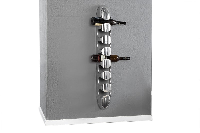 Weinregal aus Aluminium für die Wand, 7 Flaschen