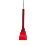 Pendelleuchte Glas weiß rot, modern