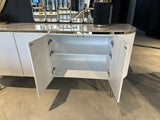 Sideboard weiß Marmoroptik, Anrichte weiß Keramik weiß, Breite 190 cm