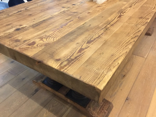 Esstisch Massivholz braun, Tisch braun Holz, Holztisch, Länge 250 cm