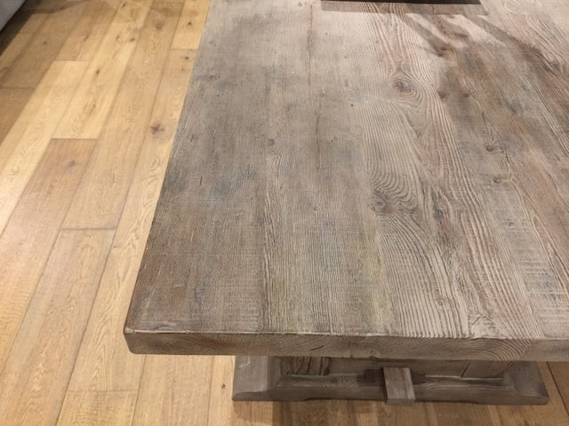 Esstisch Massivholz, Tisch braun-grau Holz, Holztisch, Länge 240 cm