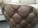 Stuhl Chesterfield gelb, Stuhl Echtleder gepolstert Chesterfield